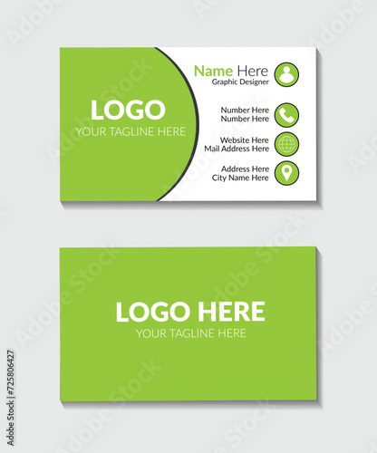 Modern and Clean Business Card template design. Luxury Card Design 