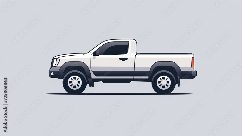 pick up truck logo design vector - obrazy, fototapety, plakaty 
