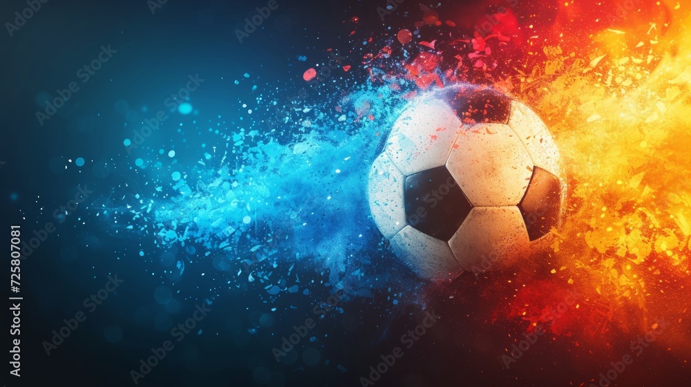 Abstract beautiful background for soccer championship advertising .