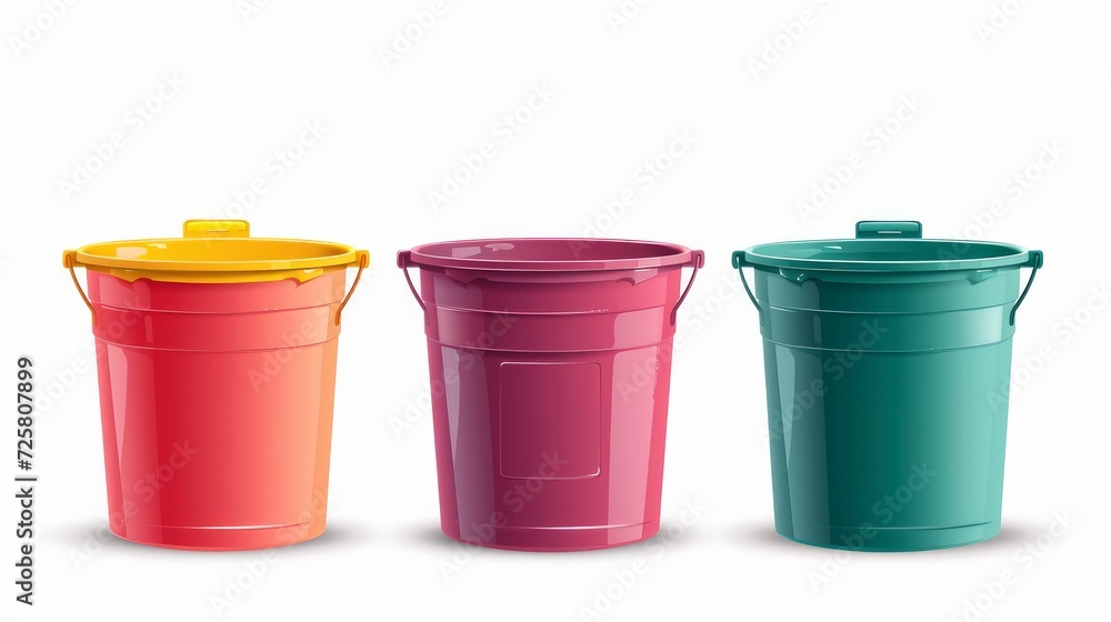 Plastic Bucket Container Vector Illustration Plastic Bucket Container Vector Illustration