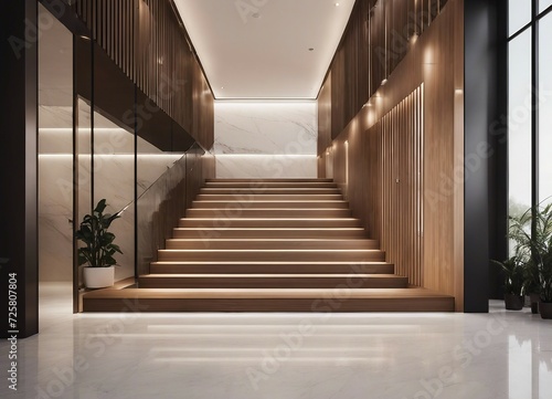Interior de apartamento escadaria