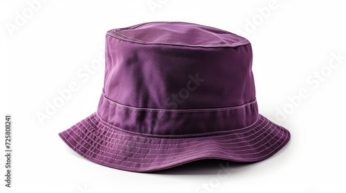 purple bucket hat isolated on white background