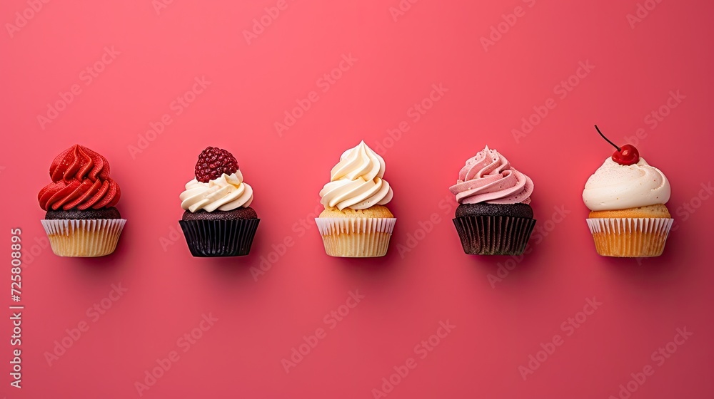 cupcakes, creating an elegant banner for a pastry shop with a focus on the artful presentation of gourmet treats cupcakes, creating an elegant banner for a pastry shop with a focus on the artful presentation of gourmet treats