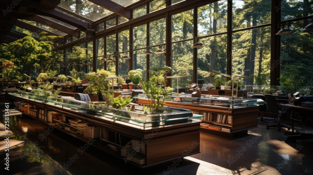 Naklejka premium reading in public libraries fostered