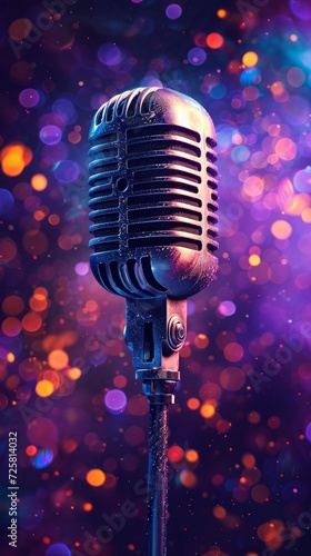 Beautiful background for Karaoke party advertising.