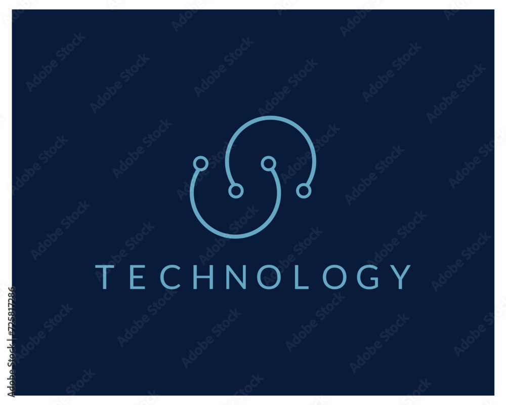  Modern Technology logo design.