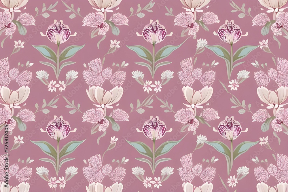 Repetitive floral pattern Repetitive floral pattern