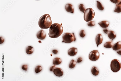 Isolated candy with glazed chocolate and nuts