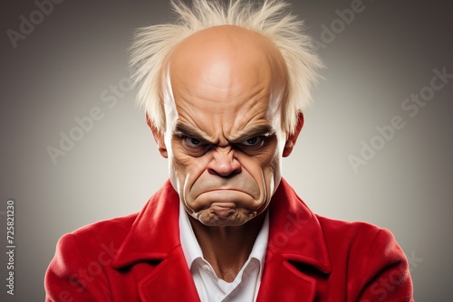 Joyful grinch in festive christmas attire, spreading holiday cheer on a clean white background