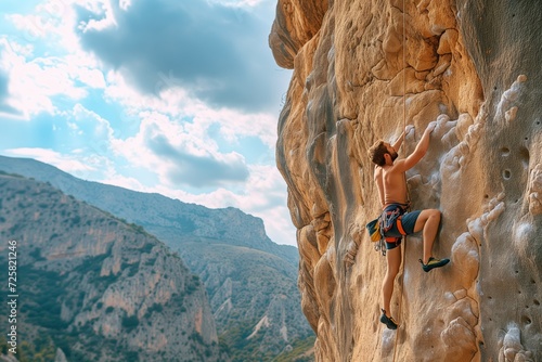 Rock climbing on vertical walls