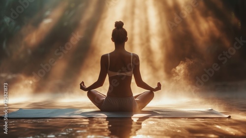 Beautiful background for yoga advertising.