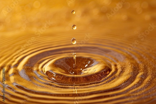 Water ripples on brown sugar crystals background in moisturizing foundation commercial