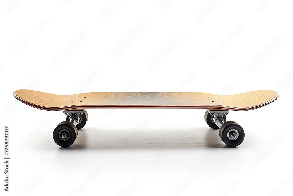 White background skateboard