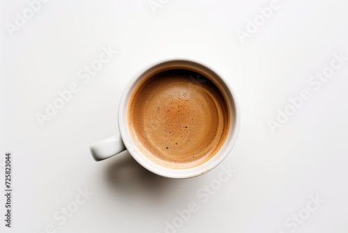 White background with coffee cup