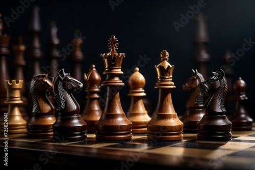 A diverse set of chess pieces representing International chess day 2024