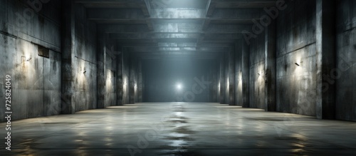 _empty_dark_concrete_room photo