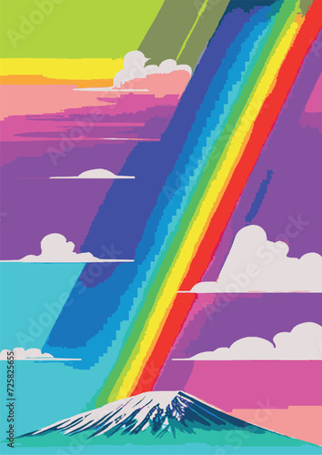Text Background Set: Rainbow Landscape, Dragon, Dinosaur, Festival, Frame, Legalize, Chinese, Asian, Japanese, Engraving