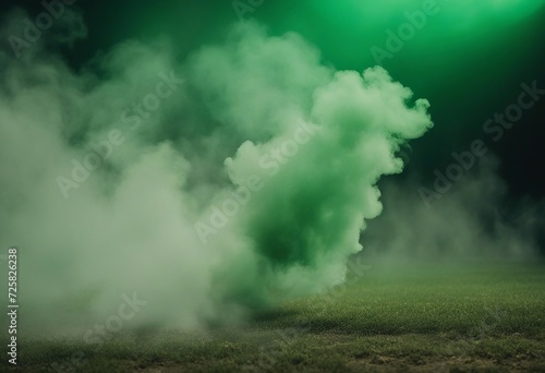 Smoke green background dark ground light smell toxic black bad fog stadium stink mist Background gre