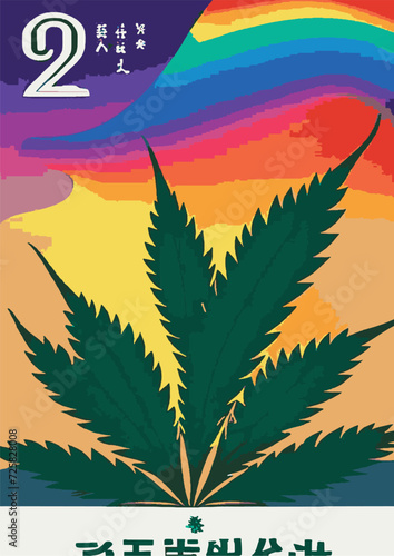 Text Background Set: Rainbow Landscape, Dragon, Dinosaur, Festival, Frame, Legalize, Chinese, Asian, Japanese, Engraving