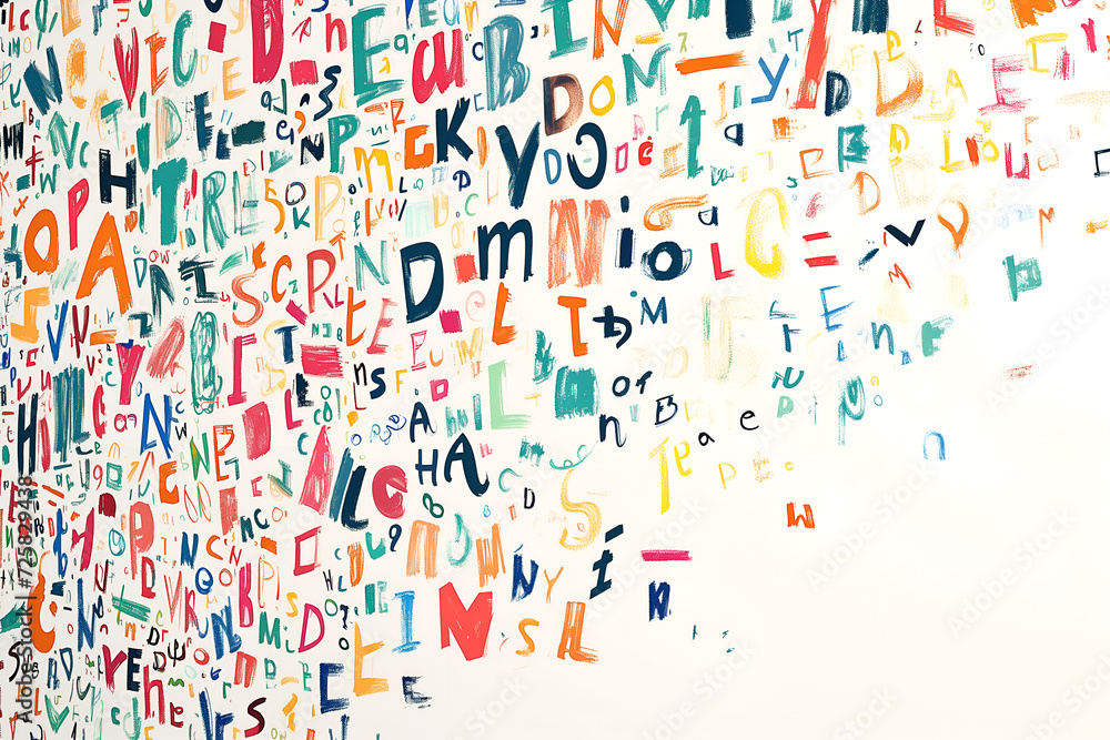 Letters alphabet colorful abstract background Letters alphabet colorful abstract background