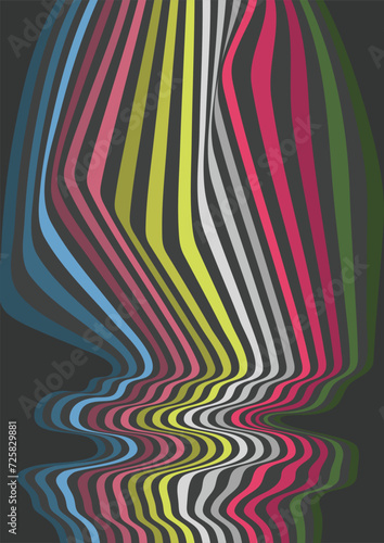 Trendy poster design. Modern, vibrant, composition. Circles, elements, curves, lines.