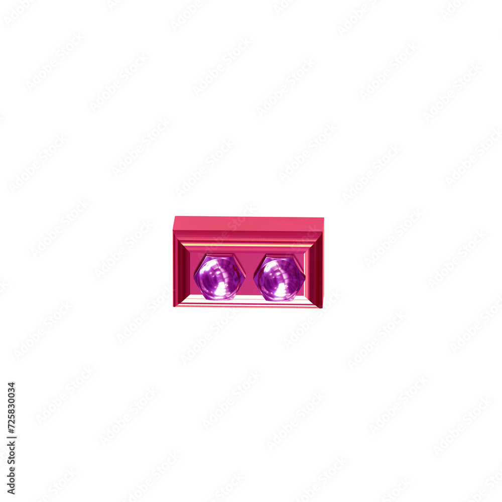Pink symbol with bolts Pink symbol with bolts