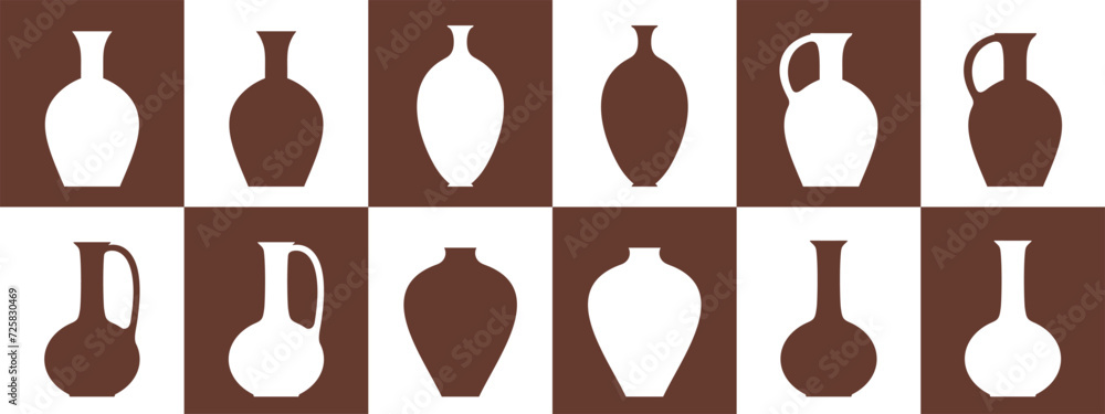 Vase Silhouette. Isolated vase on white background Vase Silhouette. Isolated vase on white background