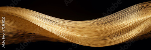 long spun strands of golden fiber or hair, background