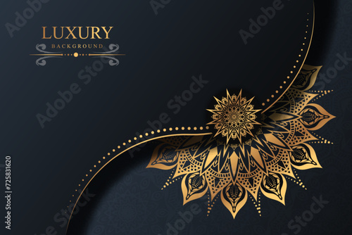 Luxury mandala background with golden arabesque pattern arabic islamic east style.decorative mandala for print, poster, cover, brochure, flyer, banner.