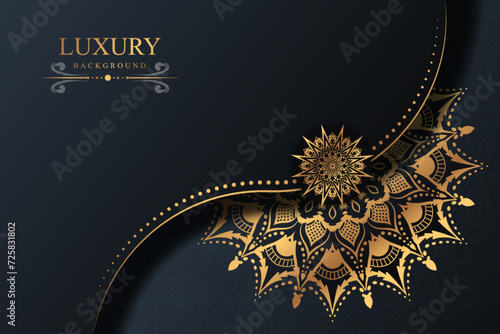 Luxury mandala background with golden arabesque pattern arabic islamic east style.decorative mandala for print, poster, cover, brochure, flyer, banner.