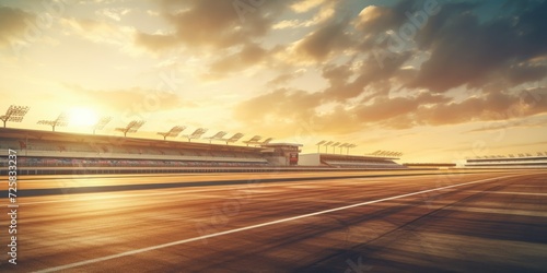 the sunrise over a race track © Alexei