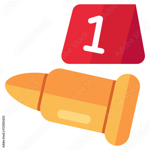 Trendy vector design of bullet