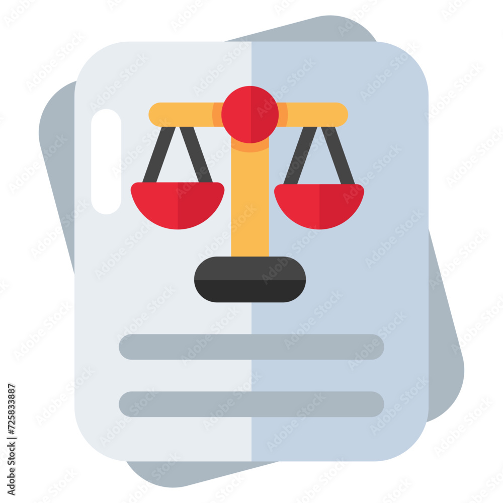 Trendy vector design of law document Trendy vector design of law document