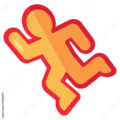 Modern design icon of murder trace