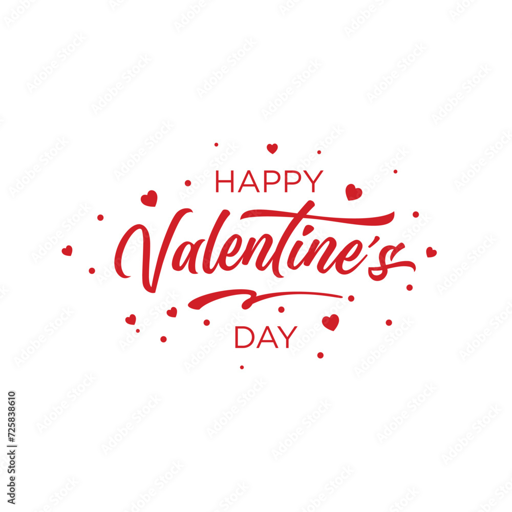 happy valentine's day card with heart shape and flowers flat design