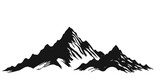 Vector silhouettes of mountains