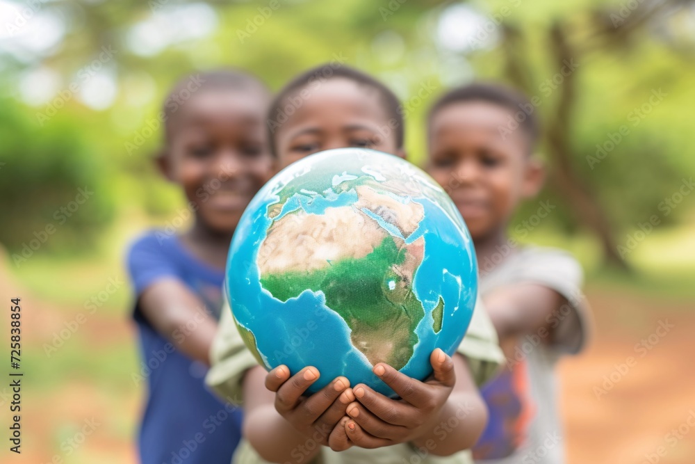 International day of peace concept with African Children International day of peace concept with African Children