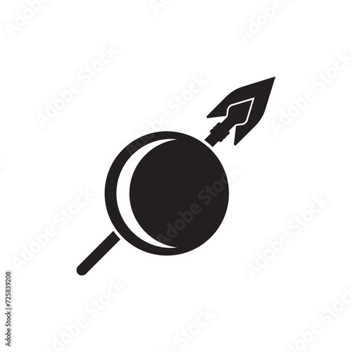 Spear logo icon,design vector illustration template