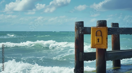 Security Signs in the Seascape: Amidst the Lock Symbol