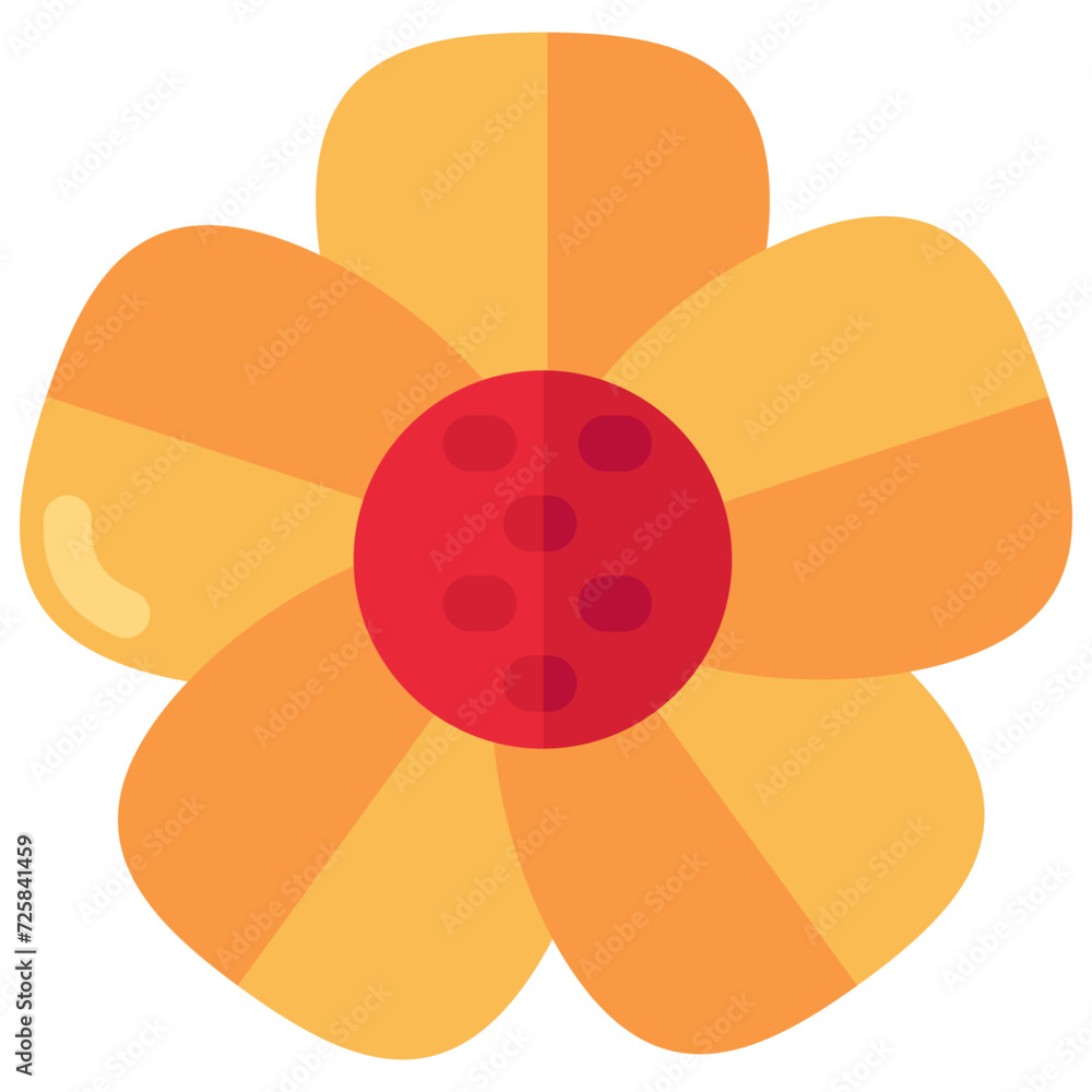 Vector design of flower petal, isometric icon Vector design of flower petal, isometric icon