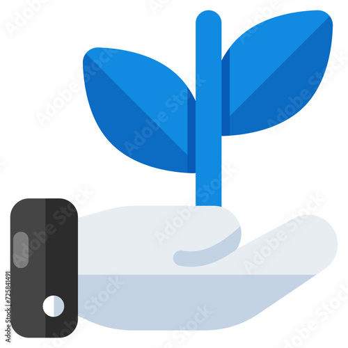 Vector design of growing plant, sprout icon 