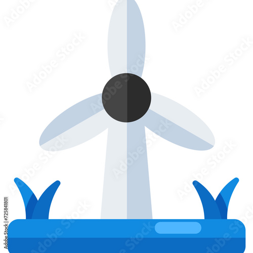 Fototapeta Naklejka Na Ścianę i Meble -  Wind turbine icon, editable vector
