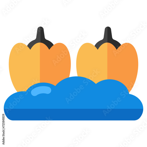 A perfect design icon of capsicum
