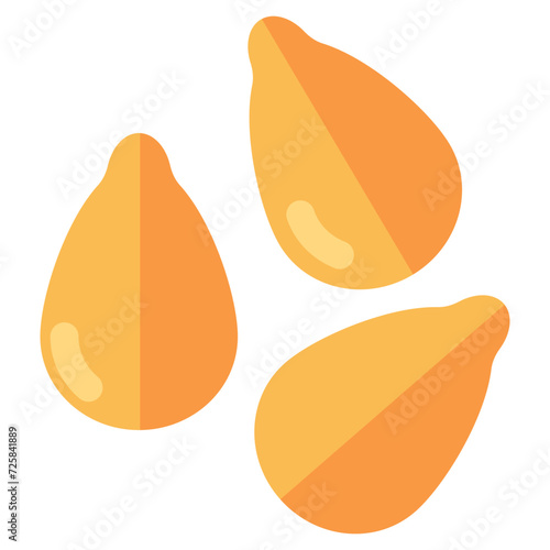 Modern design icon of almonds