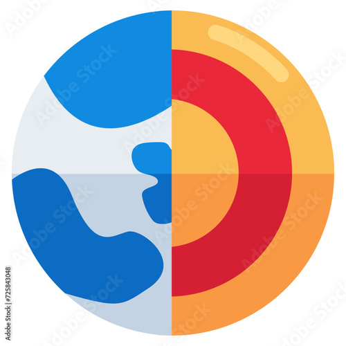 Editable design icon of planets 