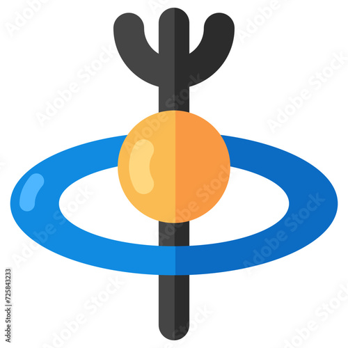 Editable design icon of satellite radar 