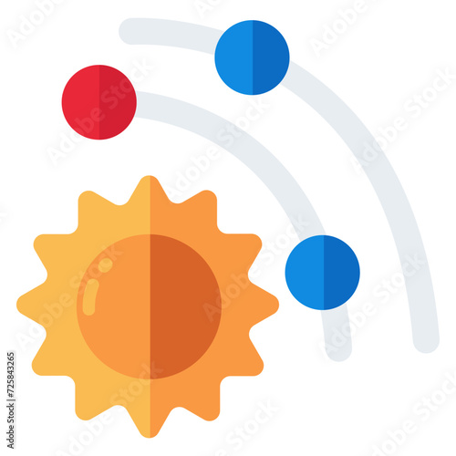 A creative download icon of sun 