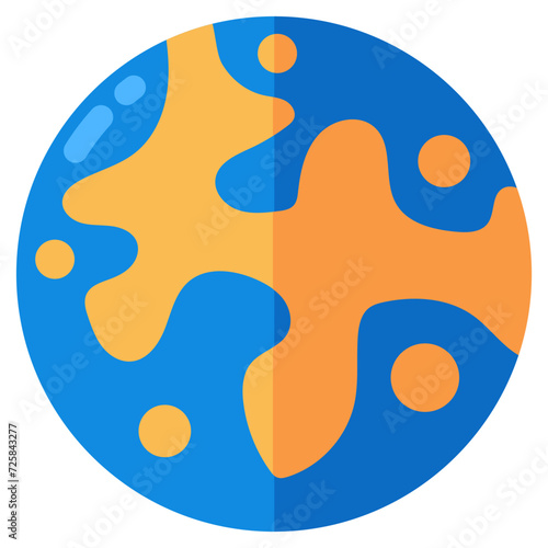 Editable design icon of planets isolated on white background 