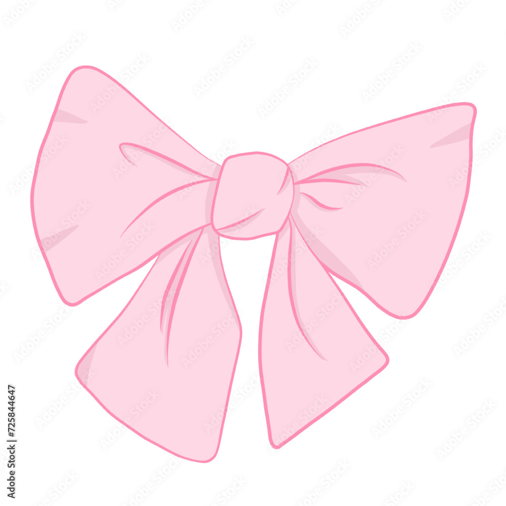 Coquette aesthetic Ribbon pink illustration Coquette aesthetic Ribbon pink illustration