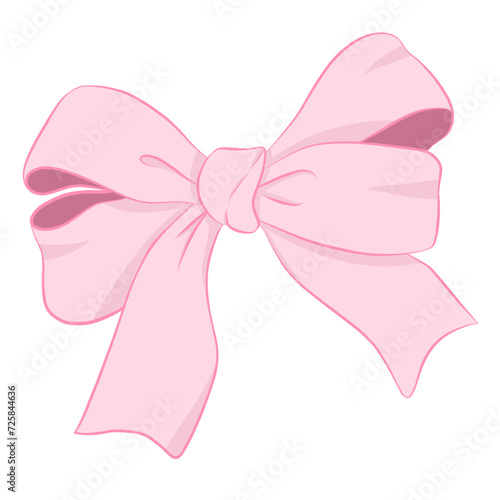 Coquette aesthetic Ribbon pink illustration 